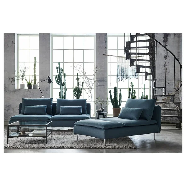 IKEA - S鰀erhamn Sofa Section - Finnsta Turquoise, Width: 73 1/4