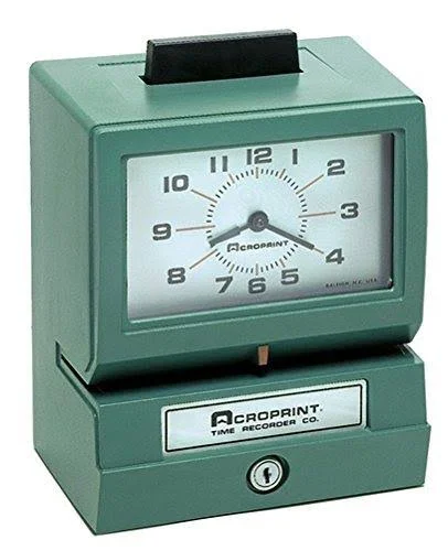Heavy Duty Payroll Time Recorder Manual 125AR3