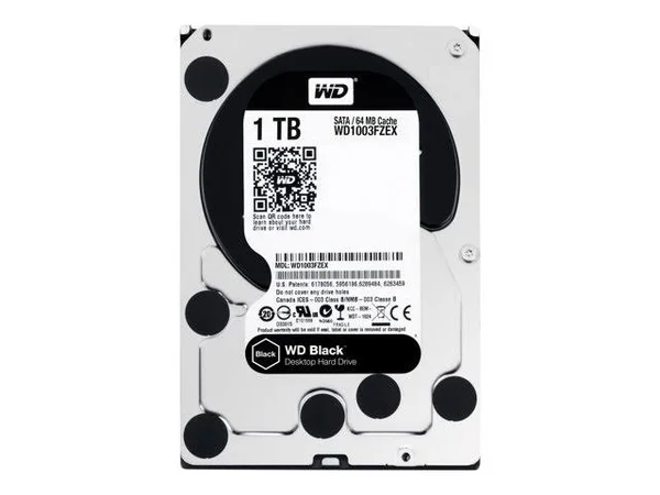 WD Black Performance 1 TB Internal HDD - 3.5x22 - WD1003FZEX - SATA 6Gb/s - 7, 200 rpm