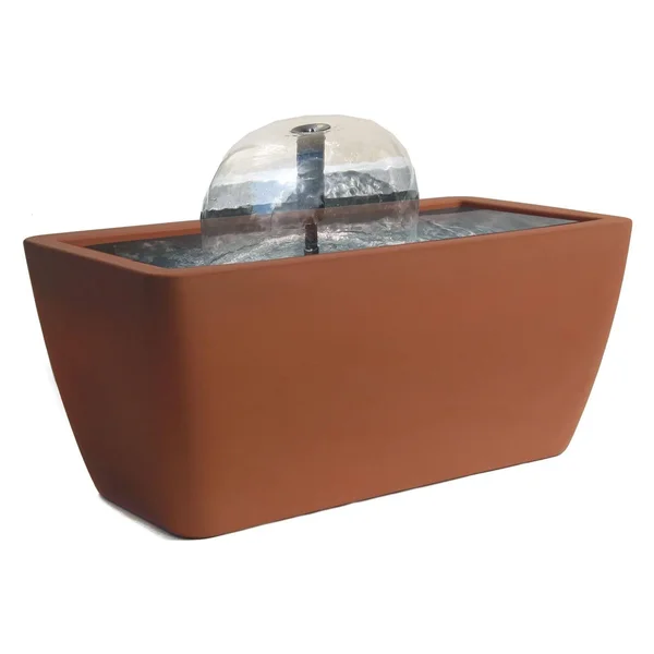 Algreen Manhattan 50 Gallon Contemporary Terra Cotta Water Feature and Pond