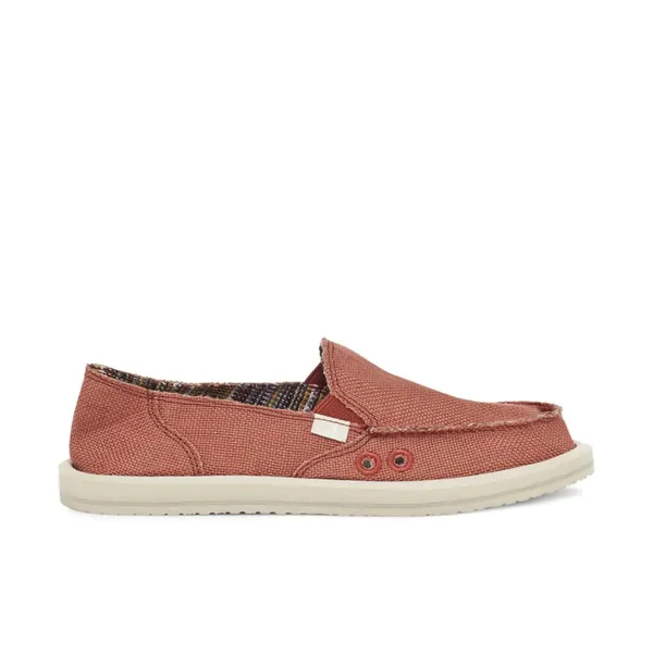 Sanuk Donna Hemp Women's Shoes, 8, Auburn