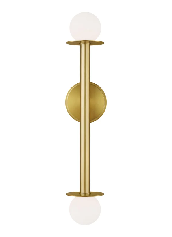 Generation Lighting-KWL1012MBK-Nodes - 2 Light Wall Sconce Midnight
