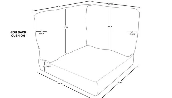 TK Classics High Back Cushion Set in Aruba for FLORENCE-02a