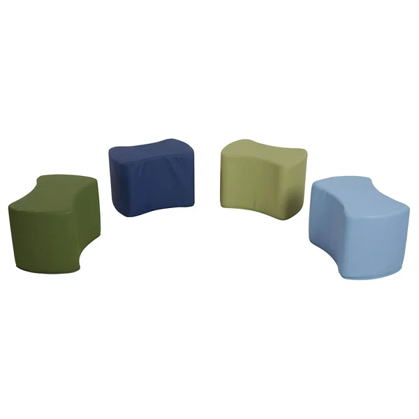 Factory Direct Partners FDP SoftScape Butterfly Stool Modular Seating Set for Toddlers and Kids