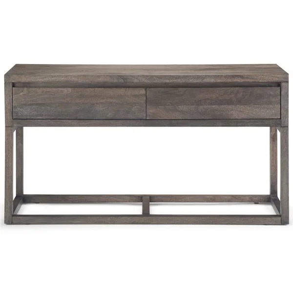 Simpli Home Cornell Console Table in Barnwood Brown