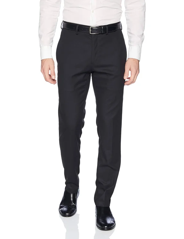 Kenneth Cole Reaction Men's Slim-Fit Shadow Check Dress Pants - Black