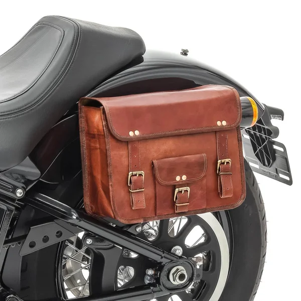 Motorcycle Saddlebag Pair Craftride SV2 Vintage Bag 6Ltr in Brown