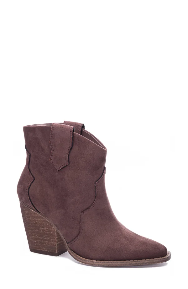 Chinese Laundry Bonnie Bootie - Size 9.5 in Brown Faux Leather at Nordstrom