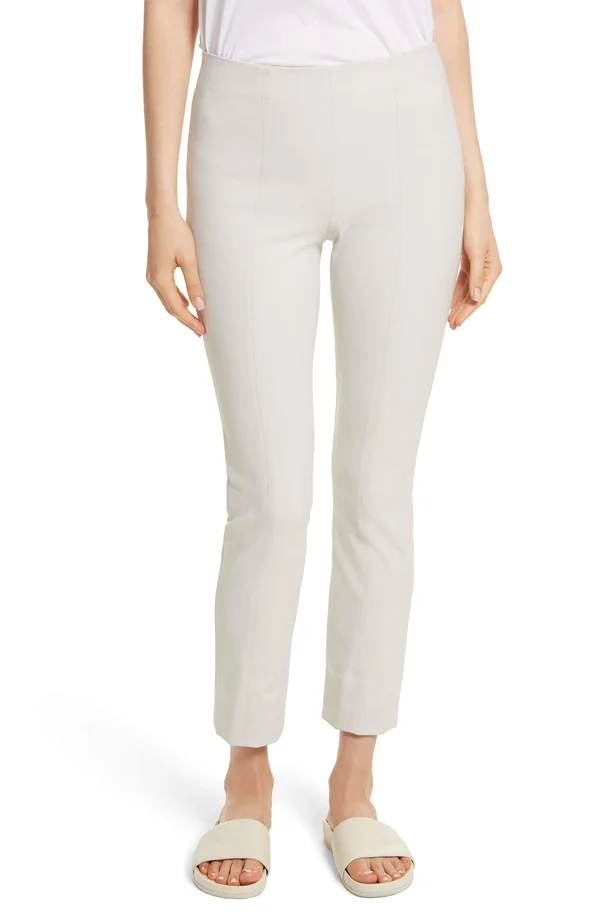 Vince Stitch-Front Seam Leggings Gesso