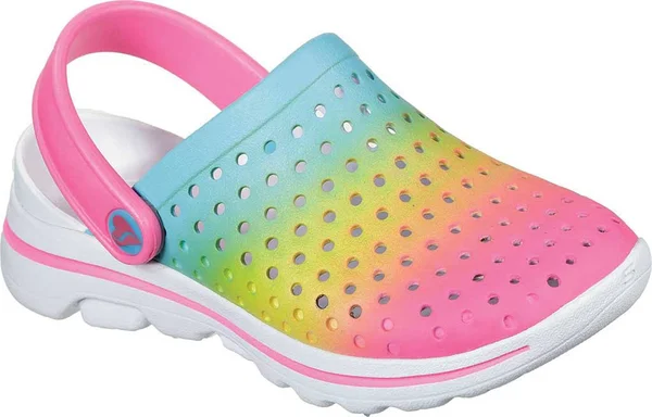 Girls& Skechers Foamies GOwalk 5 Play by Play Clog, Kids, Size: 11.5, Multi
