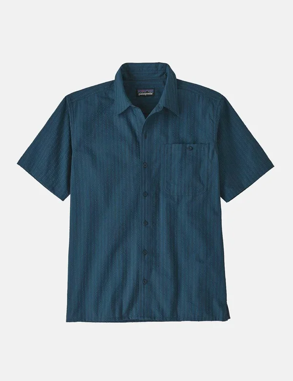 Patagonia Puckerware Shirt (Sandbank) - Stone Blue, Blue, S