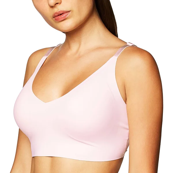 Calvin Klein Women's Invisibles Lightly Lined Triangle Bralette - Pink - XL