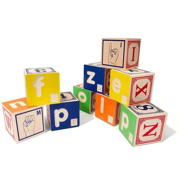 Uncle Goose Braille ABC Sign Language Blocks