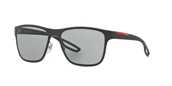 Prada Linea Rossa PS56QS LJ SILVER TIG3C2 Men's Sunglasses Grey Size 56