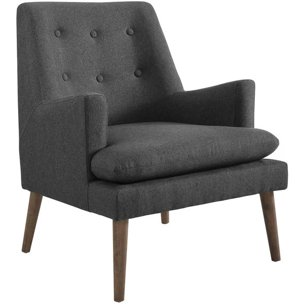 Modway Leisure Gray Upholstered Lounge Chair