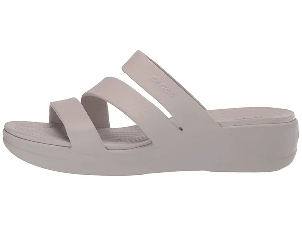 Crocs Monterey Wedge Women's Shoes Platinum : 8 M