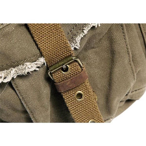 Vagabond Traveler Vintage Style Large Canvas Messenger Bag