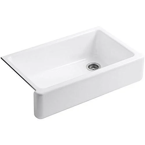 Kohler K-6489-0 Whitehaven Self-Trimming Apron Front Single Basin Sink with Tall