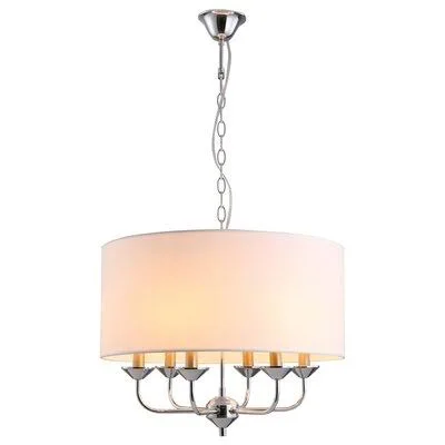 Evadean 6 - Light Shaded Drum Chandelier with Rope Accents Red Barrel Studio