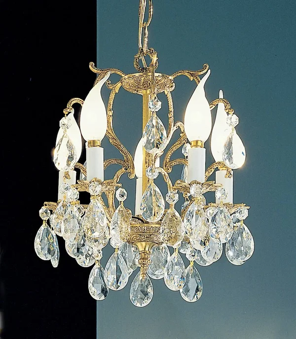 Classic Lighting 5227 OWB SC Barcelona Mini Chandelier in Olde World Bronze with Swarovski Spectra Crystal