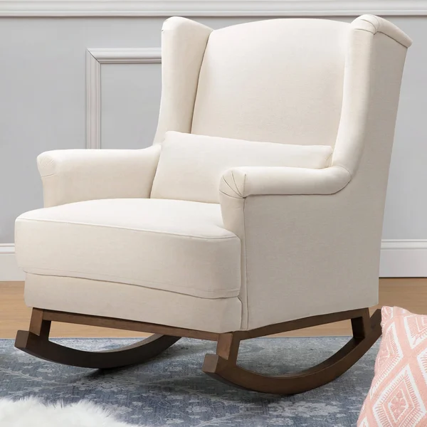 Million Dollar Baby Classic Miranda Wingback Rocker in Performance Cream Eco Weave