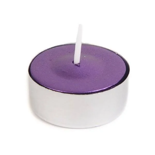 Jeco Inc. Tealight Candle Color: Metallic Purple, Quantity: Set of 50