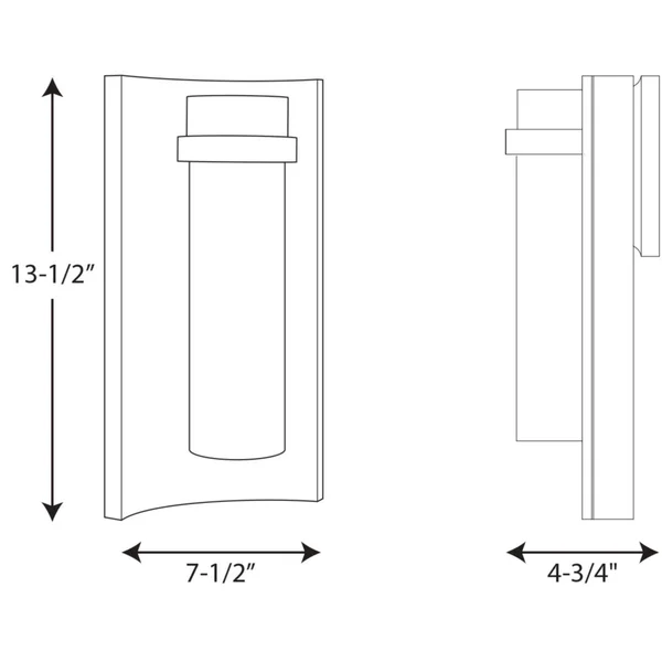 Progress Lighting 1-Light Outdoor Wall Sconce; Black