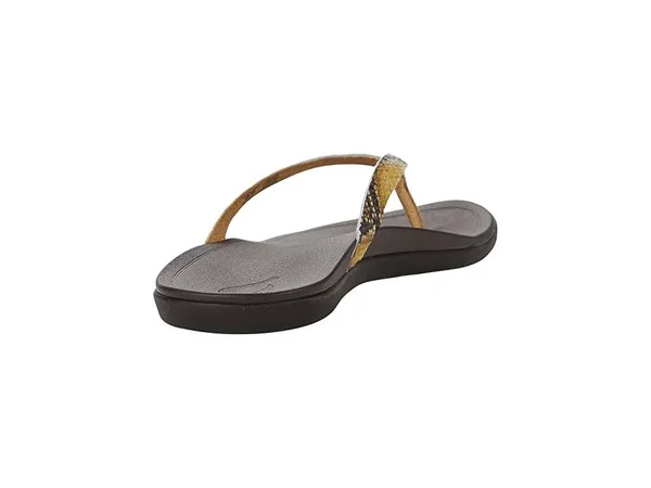 Olukai Ho&opio Leather Women's Sandals Tan/Mo&o : 8 B - Medium