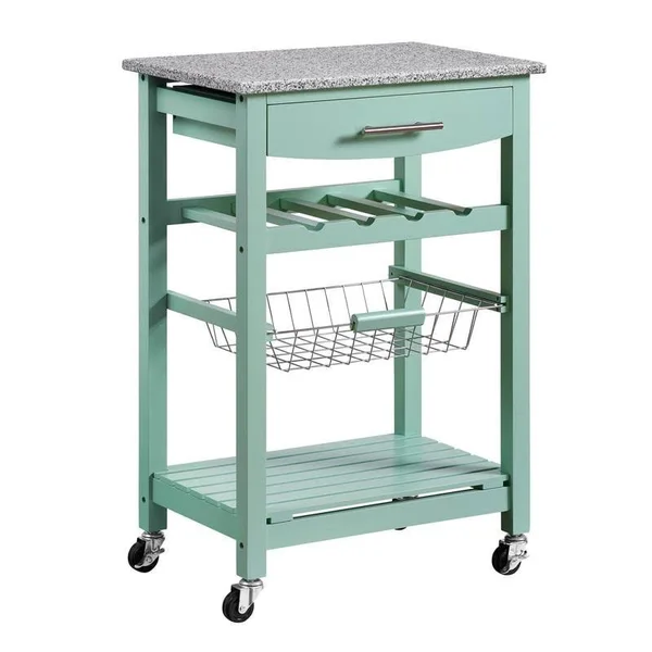 Linon Jake Kitchen Cart - Green
