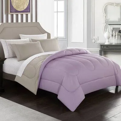 Alexsa Solid Reversible Comforter Set Ebern Designs Color: White, Size: Queen