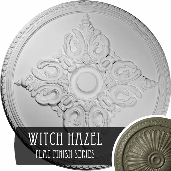 Ekena Millwork CM54MIWHF 54 1/4x22OD x 2 7/8x22P Milton Ceiling Medallion (Fits Canopies Up to 10 1/2x22) - Hand-Painted Witch Ha