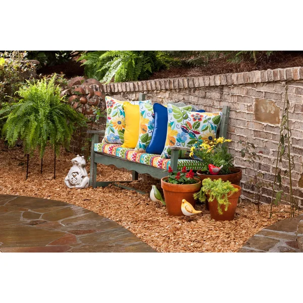 Pillow Perfect Fresco Corded Outdoor Throw Pillow (Set of 2) - Black