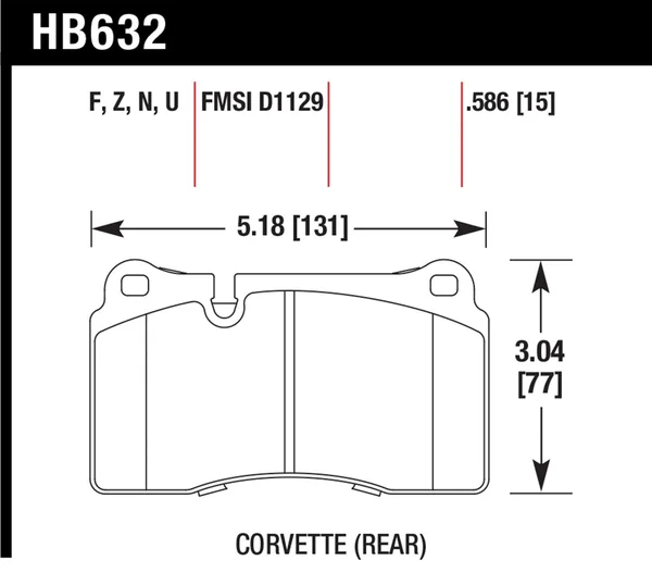 Hawk HPS Performance Brake Pads - HB632F-586