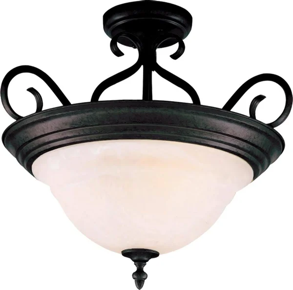Maxim Lighting Pacific 18.5-in Kentucky Bronze Incandescent Semi-Flush Mount Light, 2652MRKB