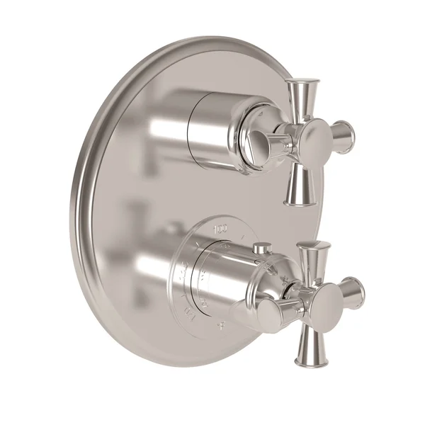 Newport Brass 3-2903TR Vander Aged Brass 1/2x22 Round Thermostatic Trim Plate with Handle
