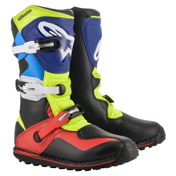Alpinestars - Boots Tech T Black - Red, Blue, Yellow Fluo - Size 8
