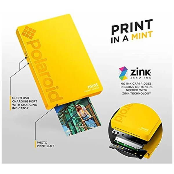 Polaroid Mint Pocket Printer, Size None, Yellow POLMP02Y