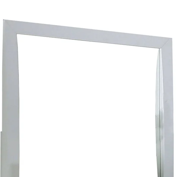 Benjara BM233740 37 in. Transitional Style Wooden Frame Mirror White