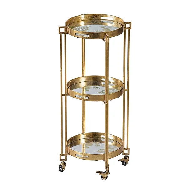 Au0026B Home Metal Cart Shelf - Polished Gold
