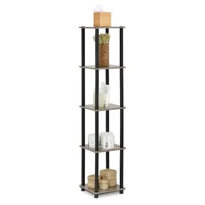 Juarez Etagere Bookcase Rebrilliant Color: French Oak Grey/Black