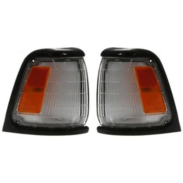 Replacement 1989 Toyota Pickup Corner Light Driver and Passenger Side - - Plastic Lens - Clear & Amber Lens