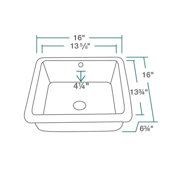 Mr Direct U1414-W-PUD-BN White Undermount Porcelain Bathroom Sink Ensemble, Brushed Nickel