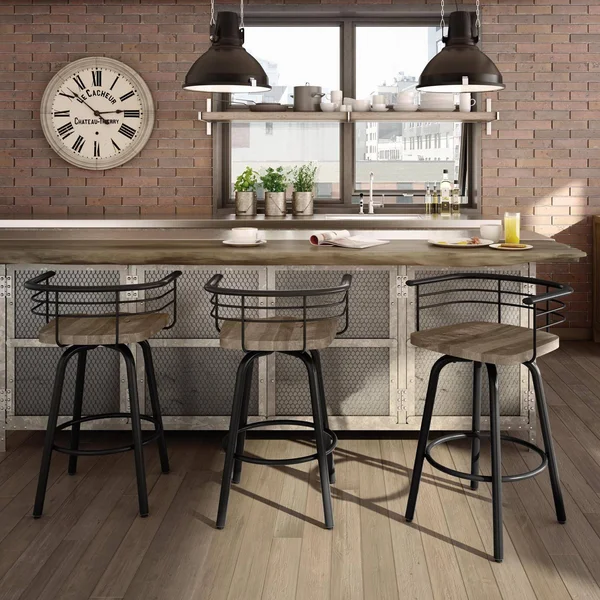 Amisco Brisk 26 in. Swivel Counter Stool