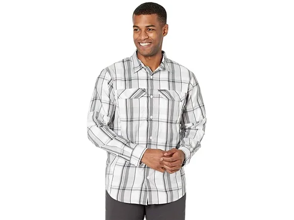 Columbia Men's Silver Ridge Lite Plaid Long Sleeve Shirt - M - White Multi Plaid