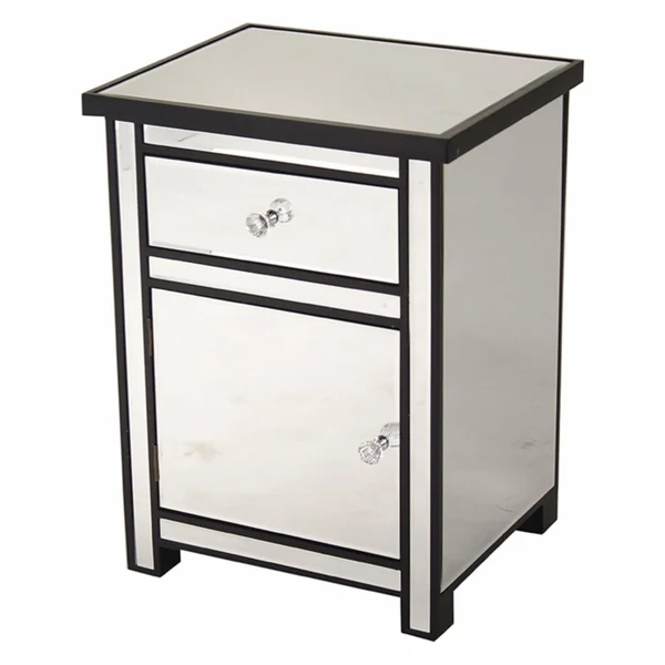 Heather Ann 1 Drawer 1 Door Accent Cabinet; Black