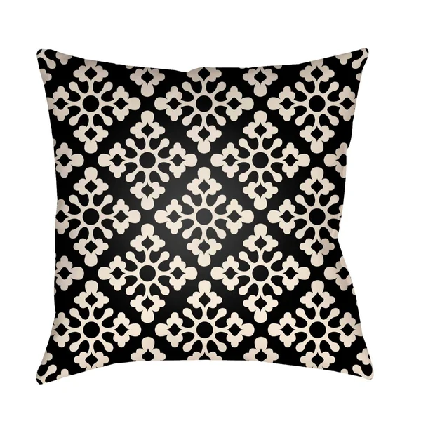 16x22 Black and White Square Throw Pillow Cover with Knife Edge