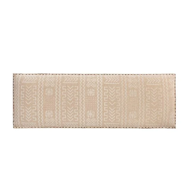 Powell Bridget Wood Upholstered Bench in Natural Brown - PCYMX141