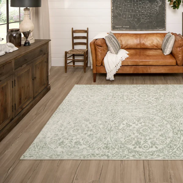 Mohawk Home Juniper Cream 4 ft. x 6 ft. Medallion Area Rug - Ivory