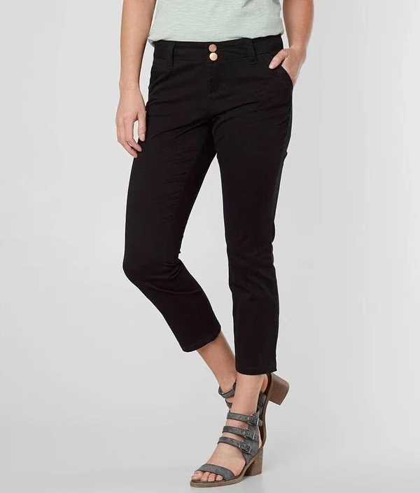 Bke Payton Stretch Cropped Pant - Black 25 - Women's