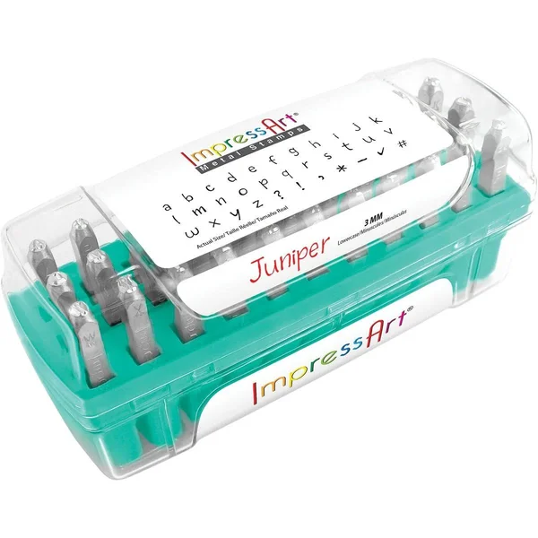ImpressArt Lowercase Stamp Set, 3mm, Juniper